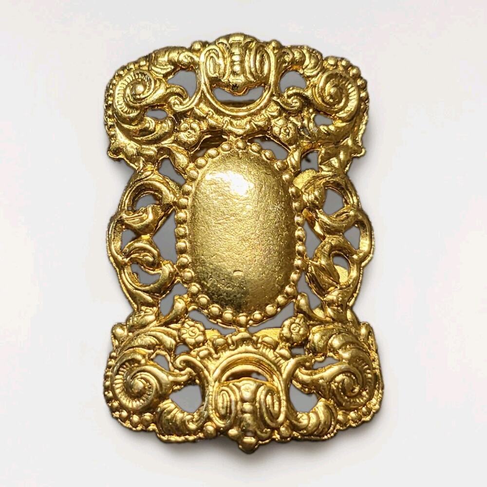1930s Art Deco Brass Dress Clip Fur Clip Vintage Jewelry Antique Jewelr